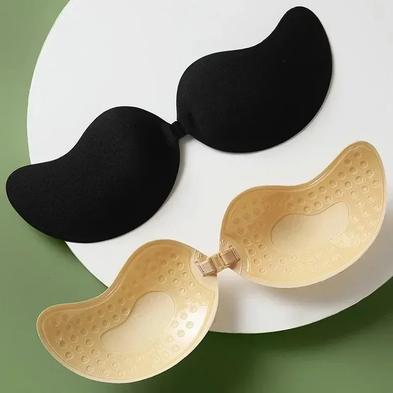 Push Up Bra Silicone - A-D Invisible Strapless Adhesive Stick Bra