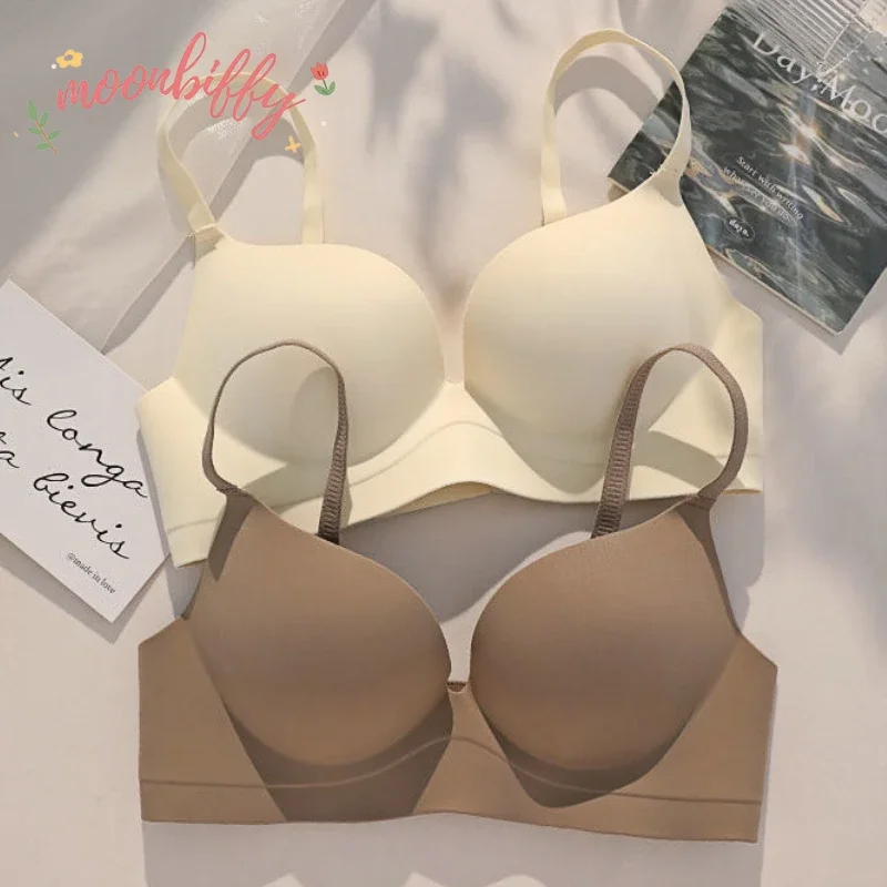 Plunge Bra Push Up - Women Gathered Seamless Lingerie Push Up