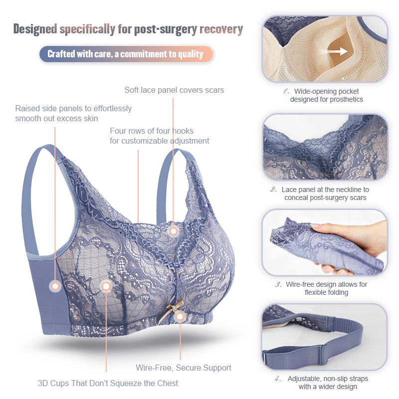 Post Breast Surgery Bra Powerf - огляд і ціна Mastectomy Bra Pocket