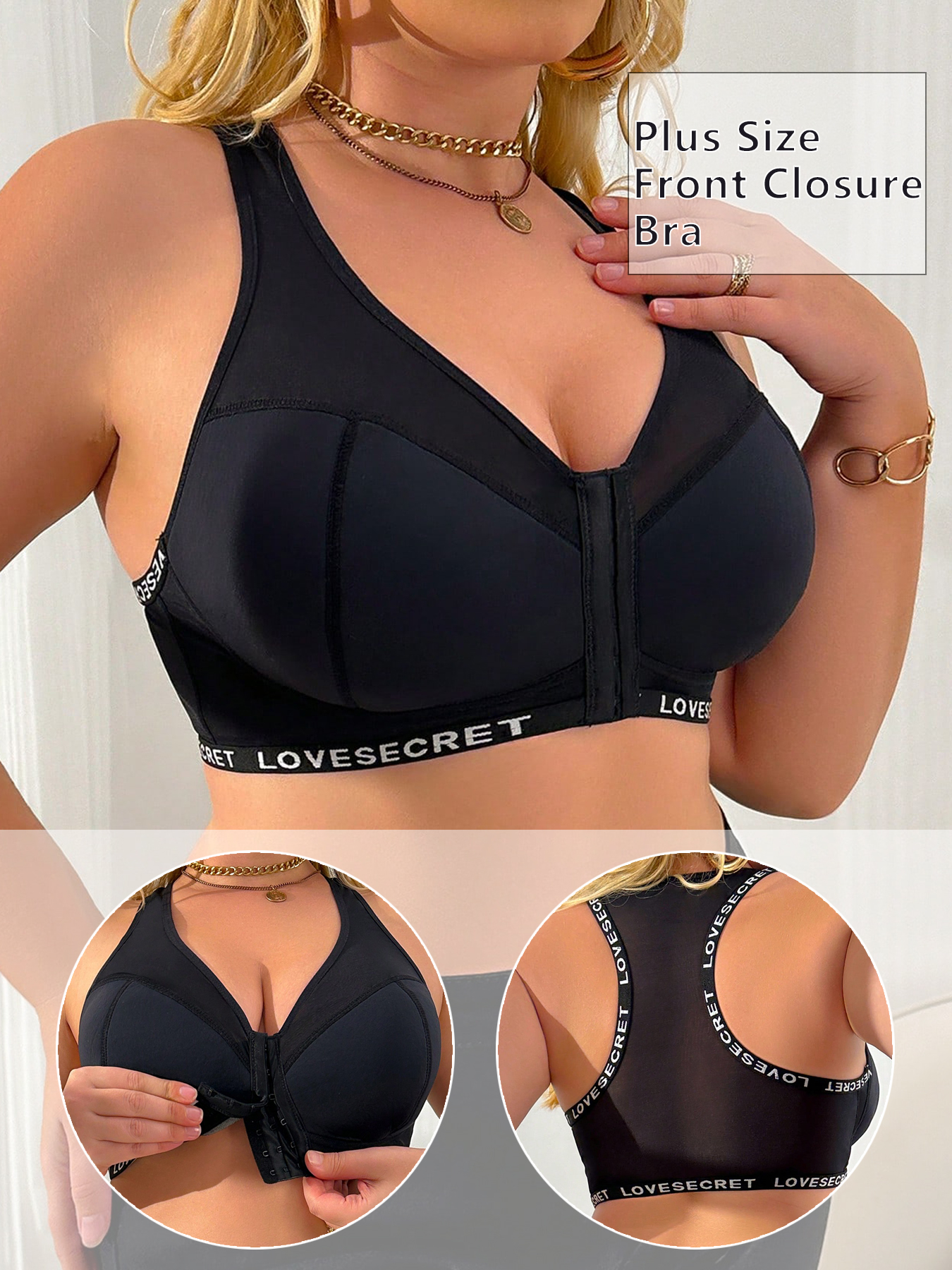 Women Plus Size Lace Bra Front - огляд і ціна Full Coverage Bra