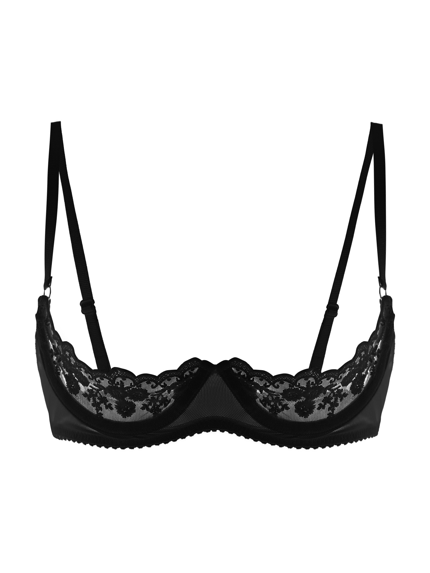 Women Sexy Open Cups Bra Sheer - огляд і ціна Underwire Bra Padded