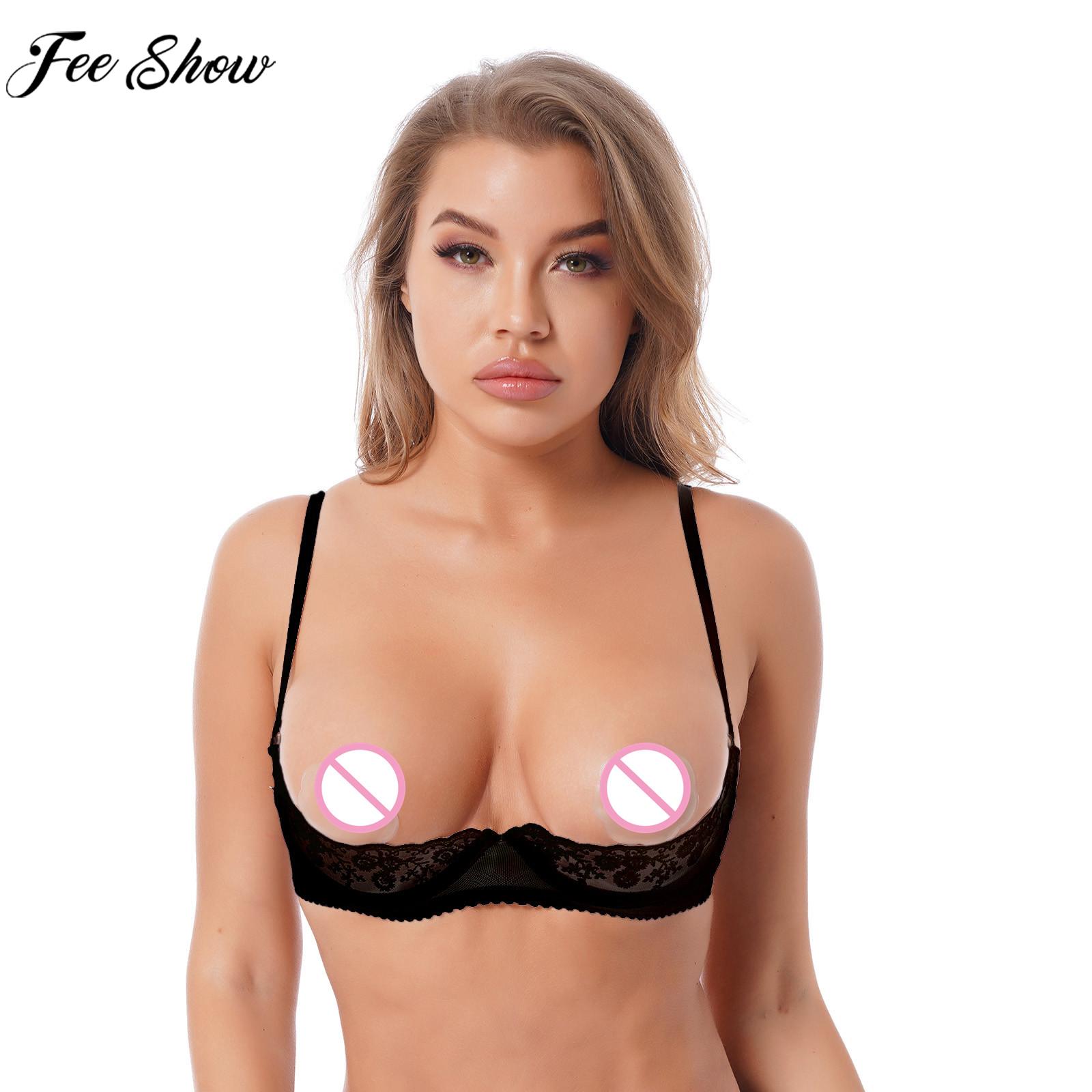 Women Sexy Open Cups Bra Sheer - огляд і ціна Underwire Bra Padded