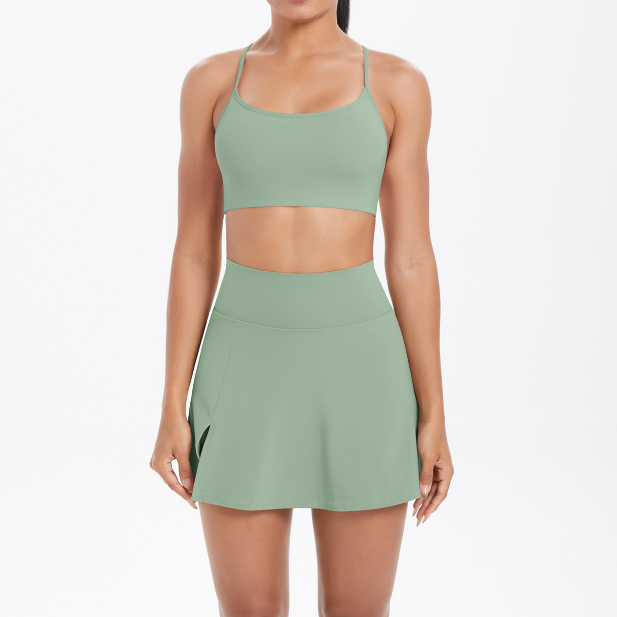2PCS Sportswear Yoga Set Gym C - огляд і ціна Sports Bra Racerback