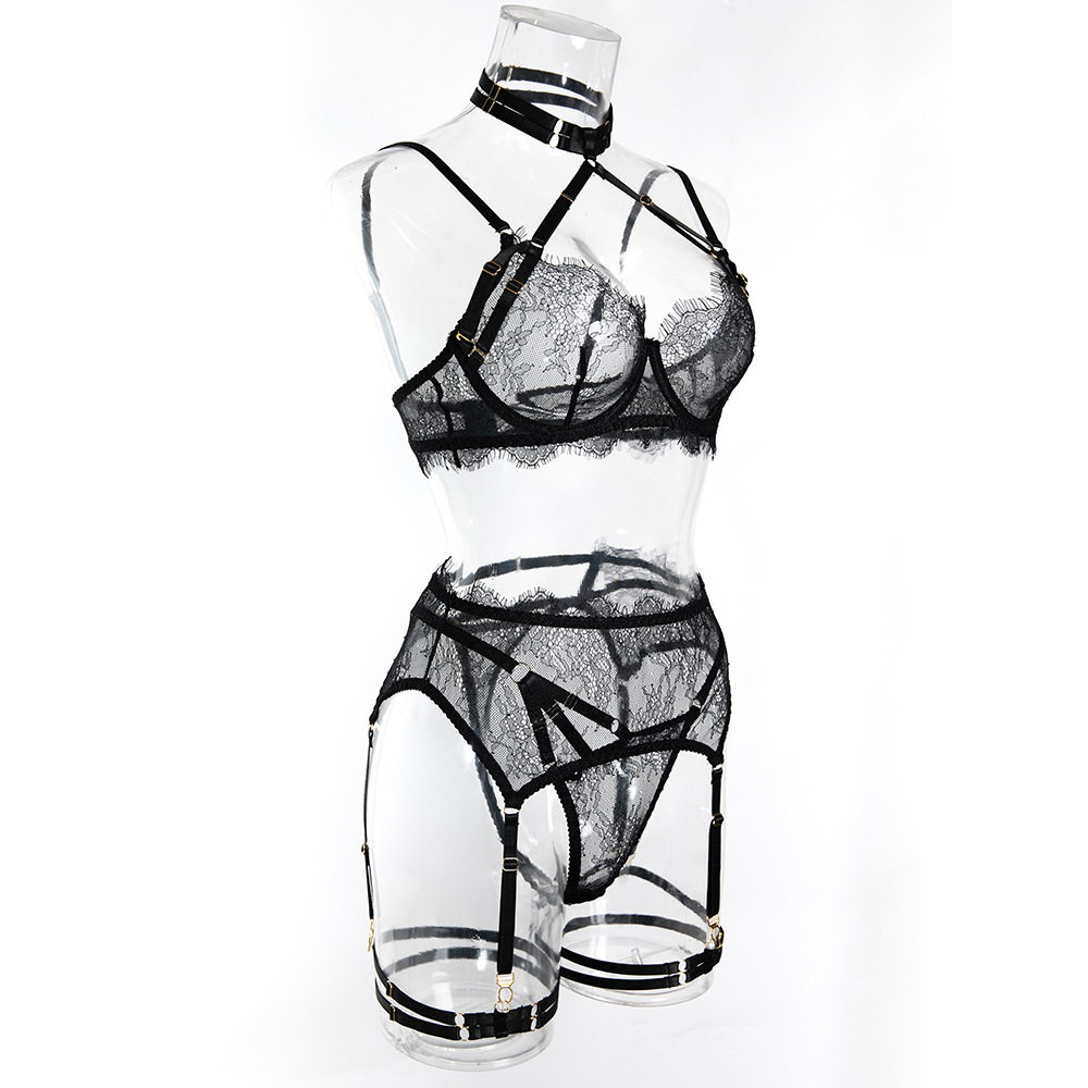 Sexy Lace Erotic Set Women See - огляд і ціна Sheer Bra Lace