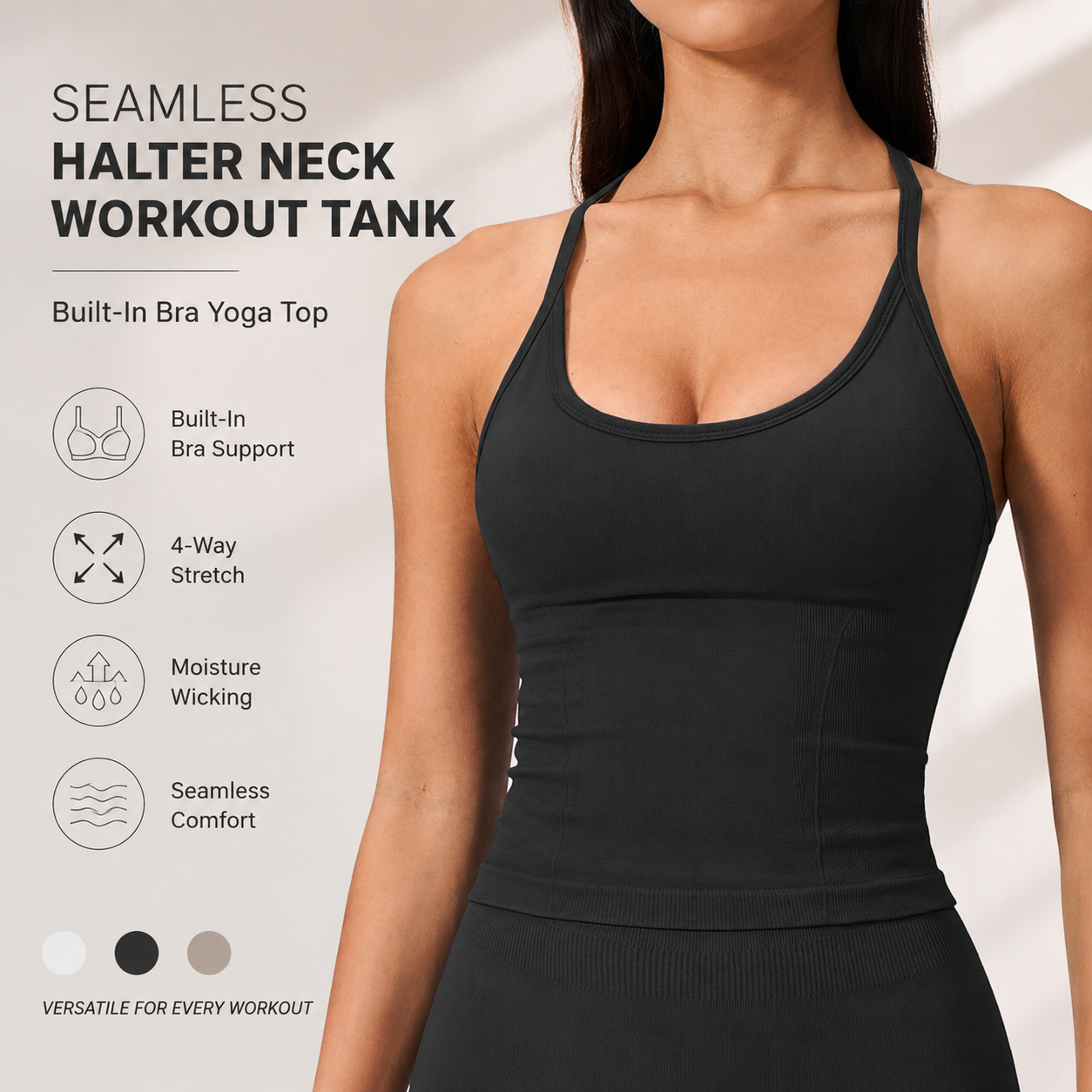 Luxury 2 in 1 Yoga Tank Top wi - огляд і ціна T Shirt Bra Seamless